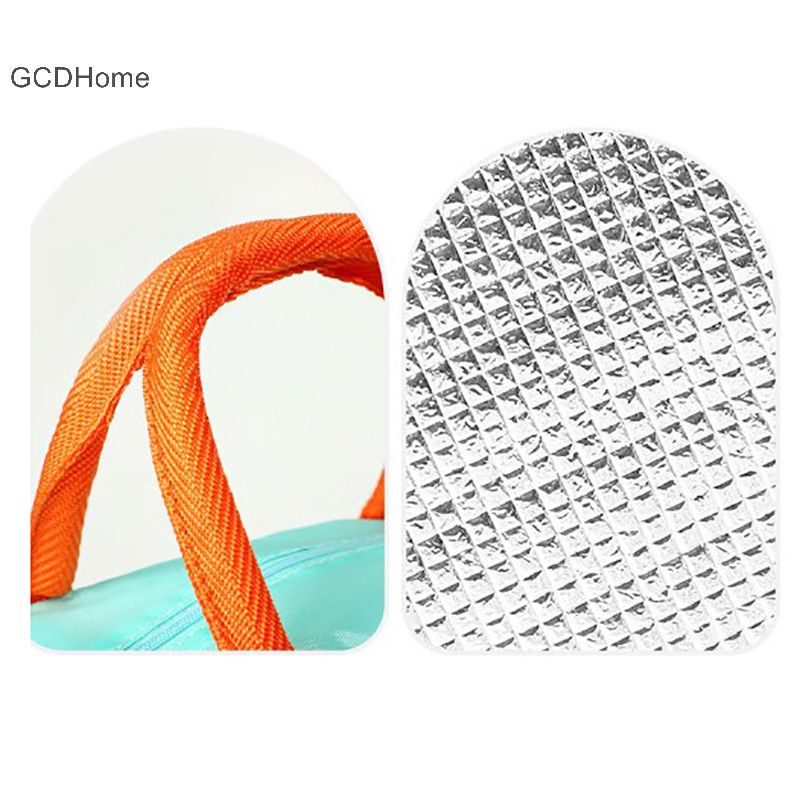 Gcdhome Di Động Hoạt Hình Tote Nhiệt Hộp Cơm Trưa Túi Nhôm Lá Văn Phòng Sinh Viên Bento Lưu Trữ Túi Cách Nhiệt Làm Mát Túi Ăn Trưa HOT