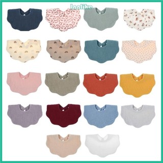 Inn Baby Wave Shape Feeding Yếm Bandana Burp Khăn Vải In Hình Nước Bọt Khăn Tạp Dề