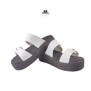 Giày Sandal Nữ Brooklyn Buckle màu trắng Simba Shop siêu đẹp chắc chắn nhẹ bền thời trang đi chơi đi du lịch đi làm