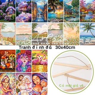  Tranh đính đá Đồ thủ công DIY, quà tặng cho người yêu và bạn bè,30X40cm ranh cuộn,không bắt buộc