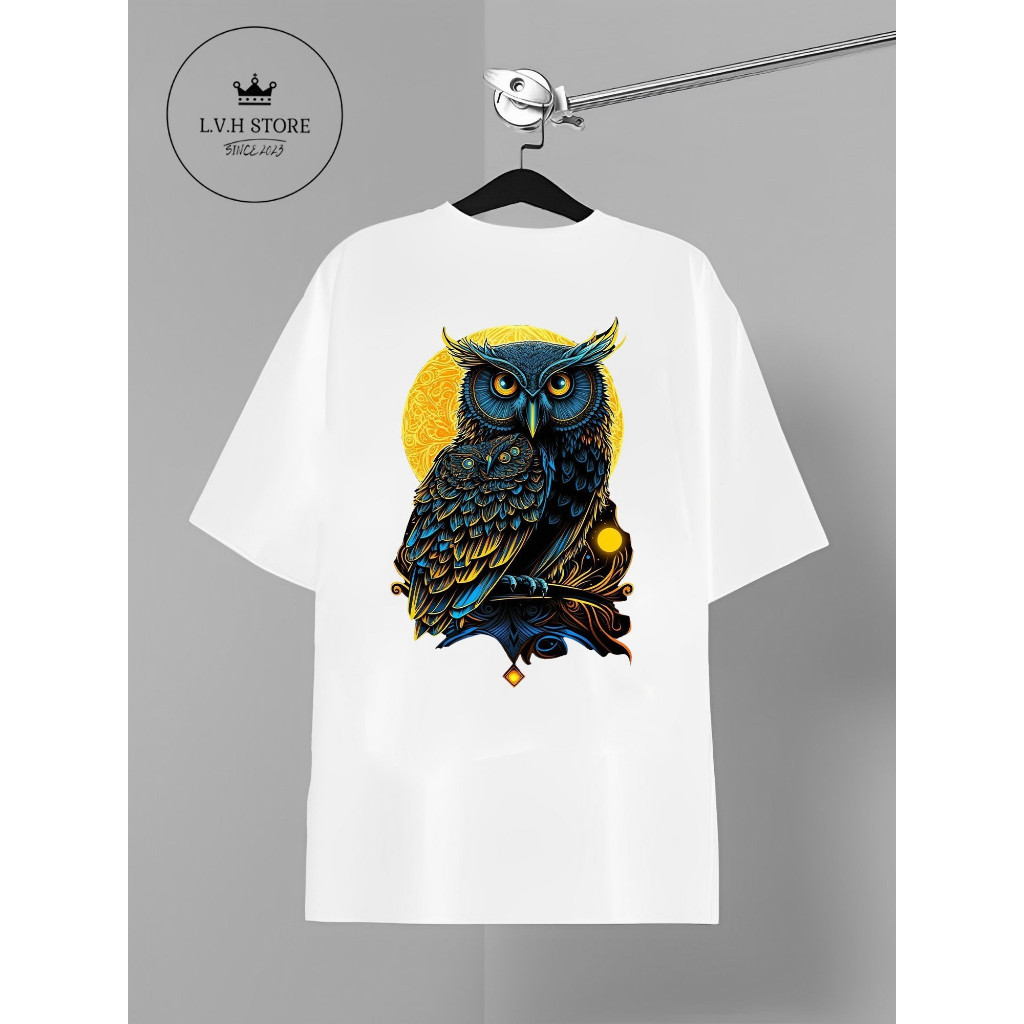 Set đồ nam nữ form rộng unisex Hình Cú Mèo 1 Nam Nữ Cao Cấp, Chất Vải Cotton 100% Cao Cấp Siêu HÓT!!