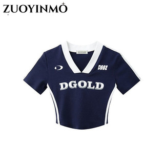 ZUOYINMO áo phông áo thun nữ croptop baby tee phổ biến Cute xu hướng Comfortable WCS24603WC 23Z240607