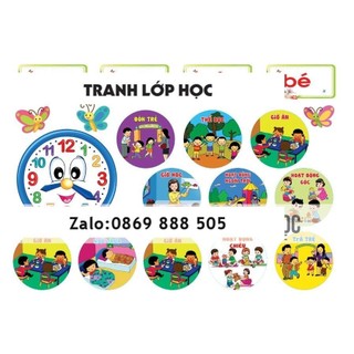 Decal góc mầm non- một ngày của bé 012
