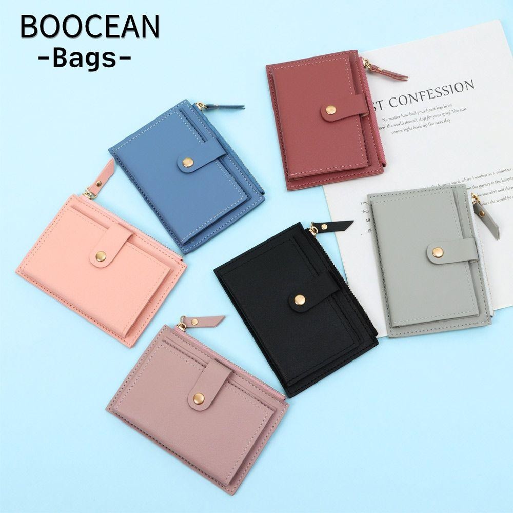 BOOCEAN Ví đựng tiền xu Mini dành cho nữ dễ thương Ví nhỏ màu trơn