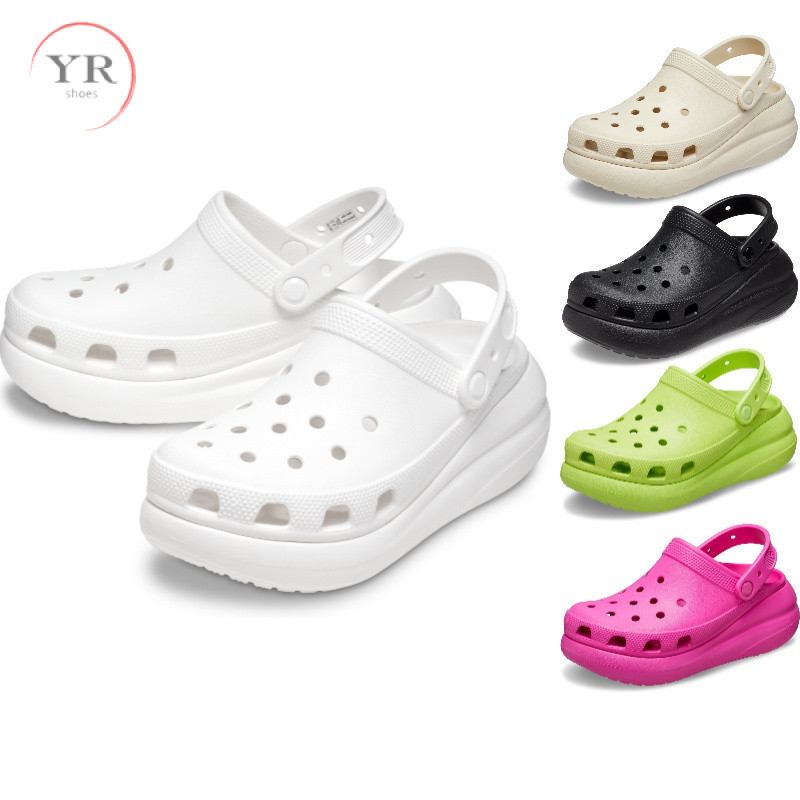 5.2cm Nữ Crocs Crush Clog Wedges Casual Crocs Platform Sandals Chống Trơn Trượt Xăng đan Ngoài Trời