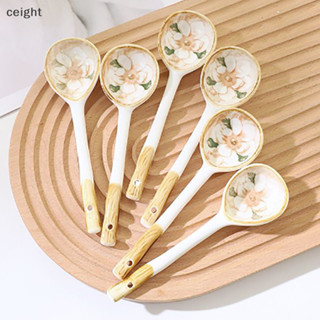 [Ceight] Thìa Canh Gốm Thìa Ngũ Cốc Bộ Đồ Ăn Gia Đình Dễ Thương Sơn Thìa Cà Phê Mứt Thìa Quà Tặng Món Tráng Miệng Muỗng Đồ Dùng Nhà Bếp VN