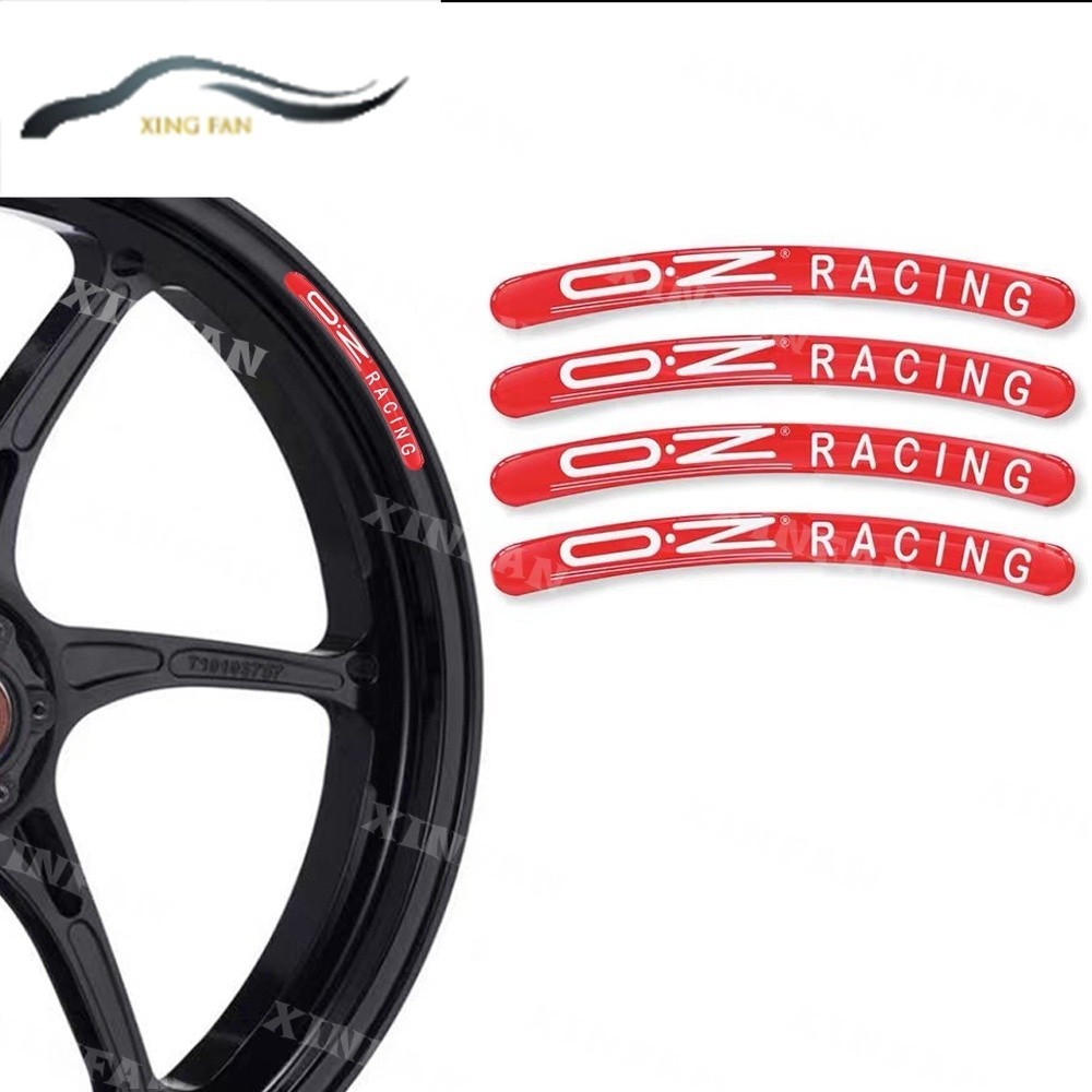 Xf OZ Racing Wheel sticker Gutta percha nhãn dán màu đỏ cho vành O.Z 11,8cm * 1cm