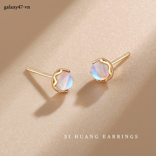 Bông tai đính đá mặt trăng nhỏ, thiết kế sang trọng và tối giản, phong cách Hàn Quốc và Nhật Bản