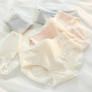 A-class Bé Cotton Quần Lót Nữ Ngọt Ngào Jacquard 5A Chống Vi Khuẩn Đáy Thoải Mái Giữa Eo Túi Hông Bé Gái Sinh Viên Quần Tam Giác