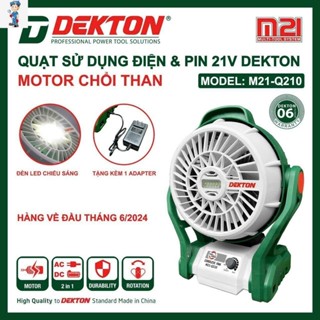 Quạt Dùng Pin Dekton 21V mã M21-Q210 có chỉnh số chính hãng  (Động cơ chổi than) THỢ MÁY