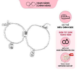Lắc Tay Đôi Bạc S925 DREAMSILVER Magnet Love Dễ Thương Độc Đáo Cho Cặp Đôi LTD013