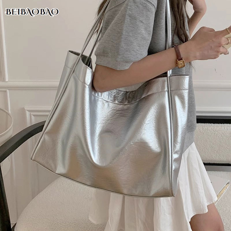 BEIBAOBAO Túi Tote Hàn Quốc dáng rộng mới của Nhật Bản đi đôi với túi đi lại một vai dung tích lớn cổ điển