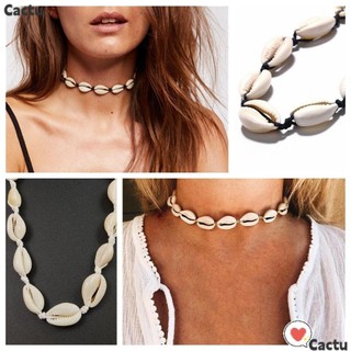 Dây chuyền choker đính vỏ sò phong cách Bohemian sáng tạo
