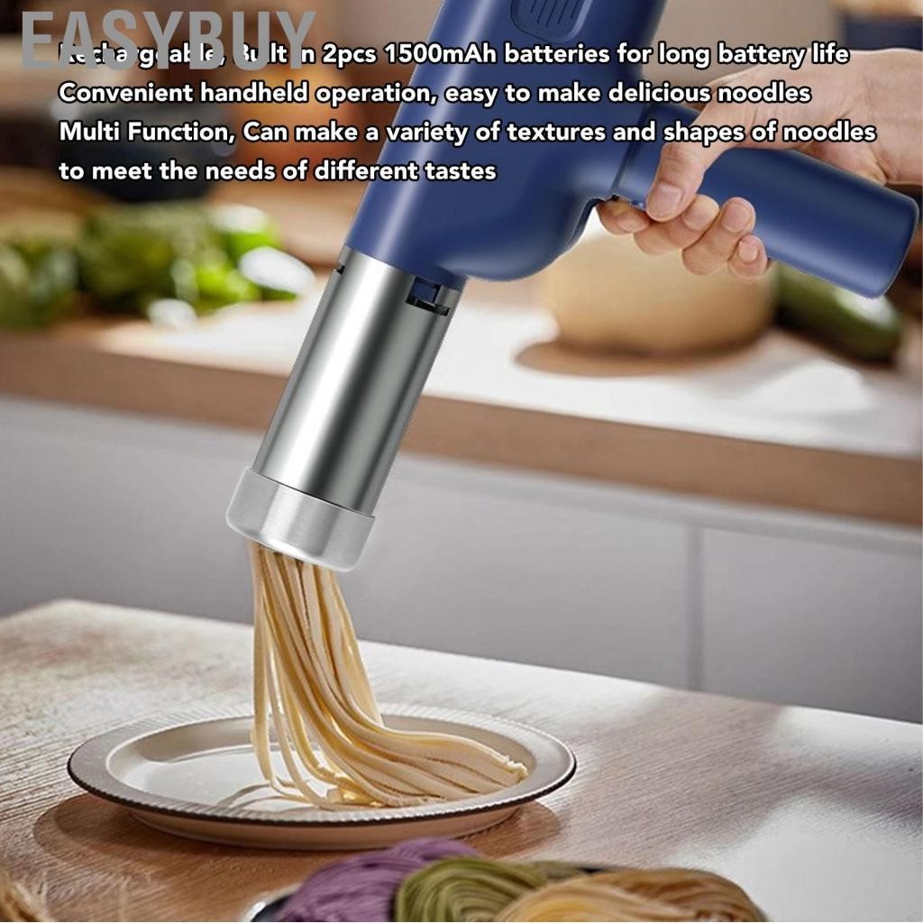 Easybuy Máy làm mì ống không dây cầm tay Máy làm mì tự động tiết kiệm sức lao động Tuổi thọ pin dài Di động cho gia đình