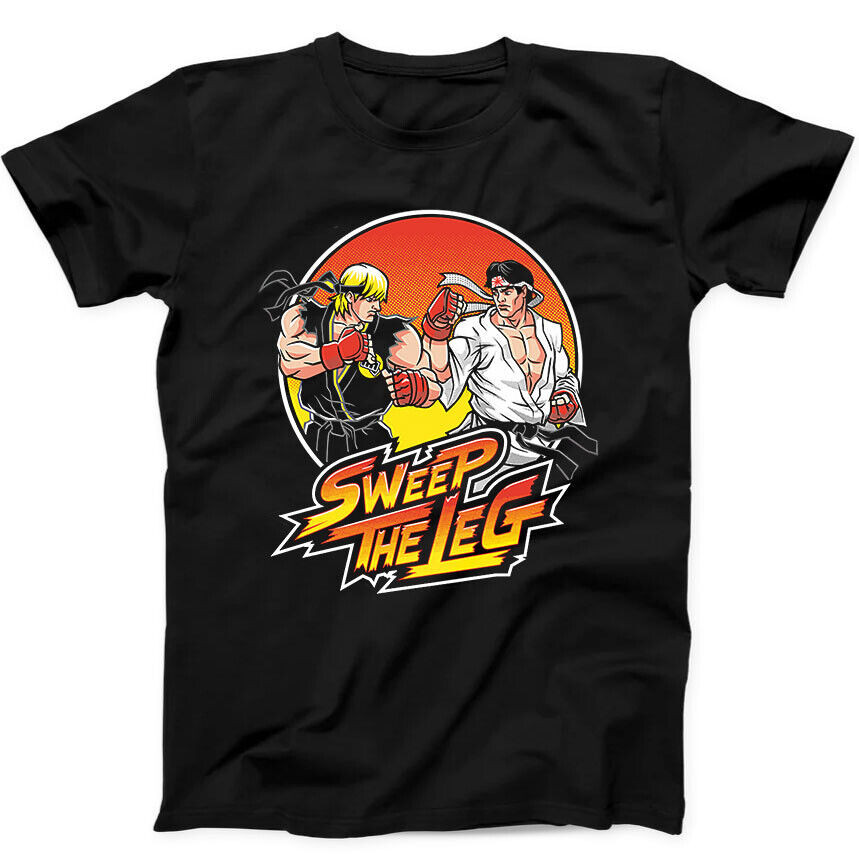 Quét Chân Karate Phim 80S Phim Cobra Kai Tee Áo Đen