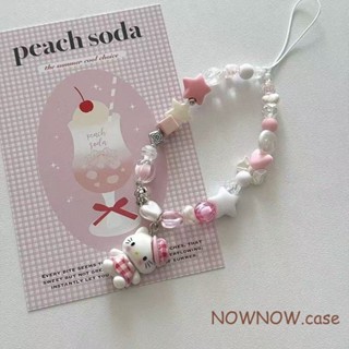 Vòng tay hoa ngọc trai búp bê HelloKitty dễ thương Thích hợp cho mọi trường hợp điện thoại Tai nghe Bluetooth CCD Ngăn ngừa mất mát