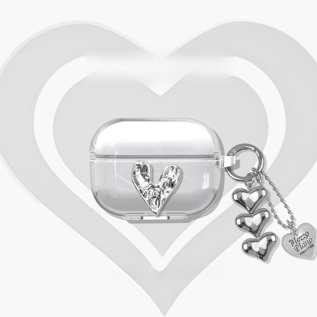 Thích hợp cho Lenovo EA110, vỏ sạc Bluetooth hình trái tim mạ điện 3D, vỏ bảo vệ