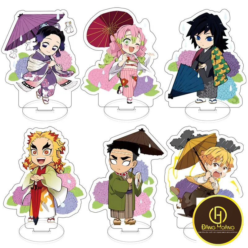 Mô hình Standee Anime Demon Slayerz Kochou Shinobu Kanroji Mitsuri Tomioka Giyuu Phụ kiện  - ĐH