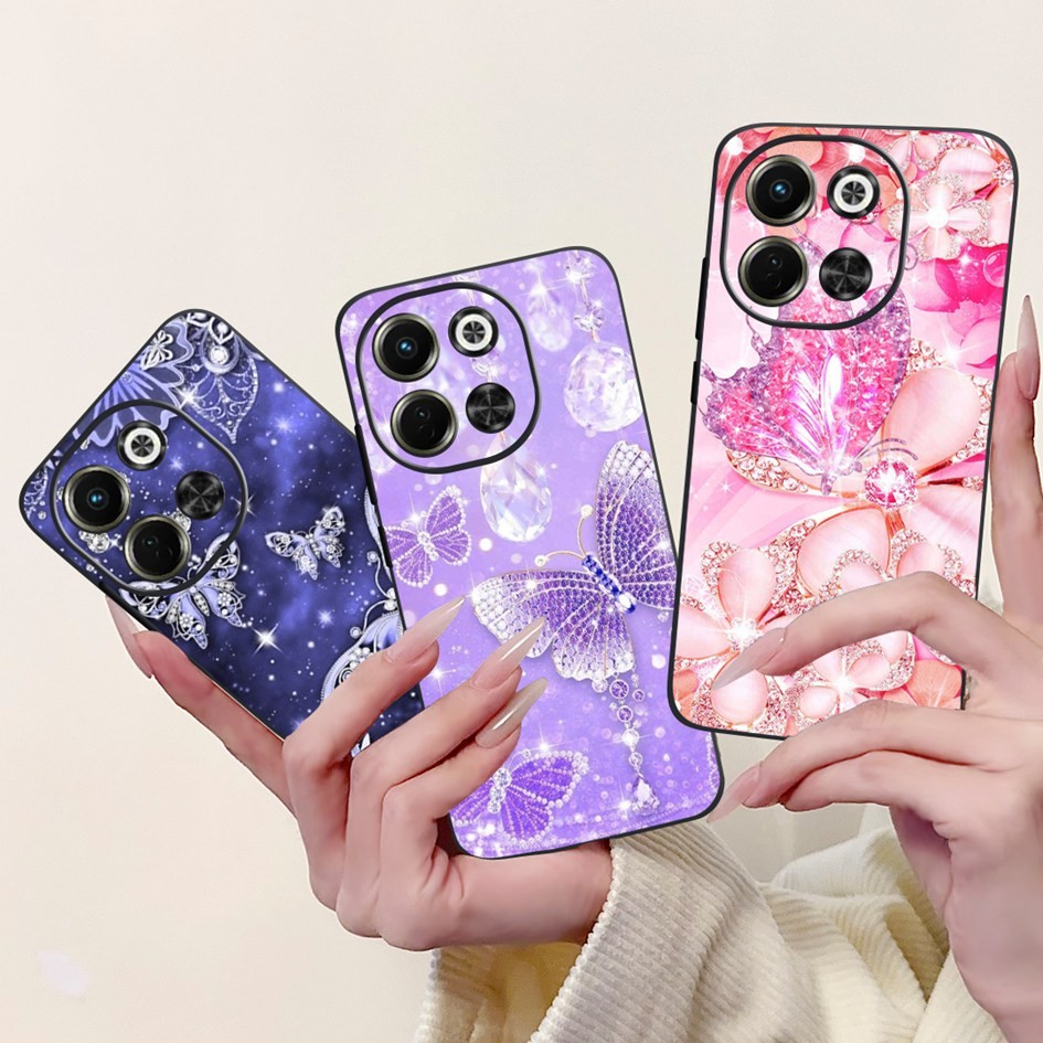 Vỏ Cho Tecno Spark 30 5G / Pova 6 Neo 5G Ốp điện thoại Hoa Bướm Thời Trang Silicon Mềm TPU Ốp điện t