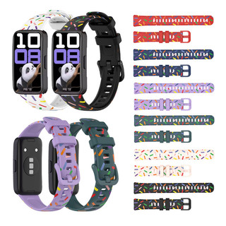 Dây đeo silicon in mềm cho Huawei Band 10 Đồng hồ thông minh thể thao Dây đeo cổ tay thoải mái cho Huawei Band 9 / 8