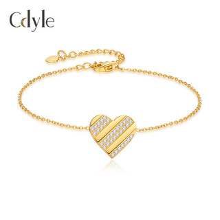 Vòng Tay Mới Nguyên Bản Hình Trái Tim Độc Đáo Tất Cả Trận Đấu Mạ Thép Không Gỉ 14K / Trắng Vòng Tay Vàng Trang Sức Bán Buôn
