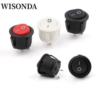Công tắc rocker tròn đường kính 20mm đen mini tròn 2 chân công tắc rocker on-off kcd1-105