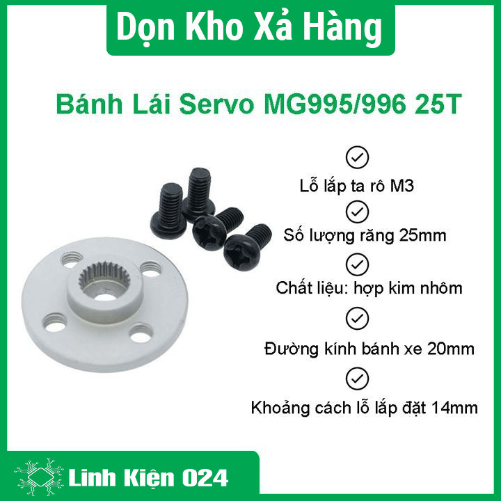 Bánh Lái Servo MG995/MG996 25T