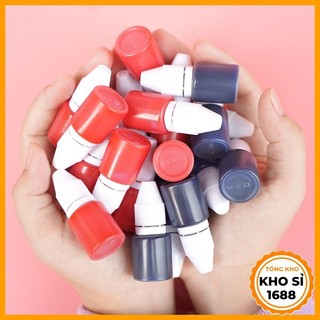 Mực dấu lọ mực con dấu mộc màu đỏ dung tích 5ml tiện lợi e1380