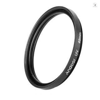 Bộ bảo vệ ống kính lọc siêu rung Andoer 49mm UV cho máy ảnh DSLR Canon
