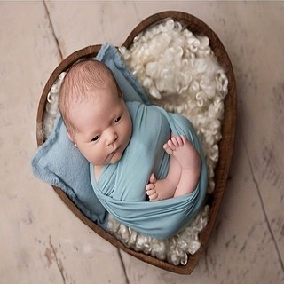 Đạo cụ chụp ảnh hình trái tim sơ sinh đạo cụ chụp ảnh đạo cụ chụp ảnh bát gỗ sơ sinh hộp đặt ra