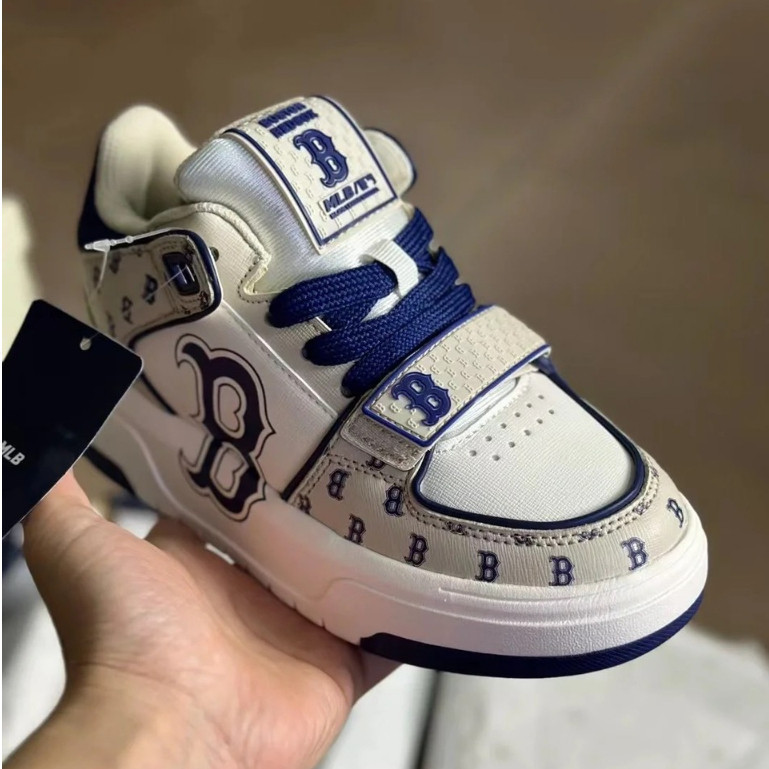 Giày Thể Thao Sneaker 𝐌𝐋𝐁 Nam Nữ Quai Dán Chữ NY Màu Đen Basic Chunky NY Cao Cổ Quai Dán Đen Trắng F