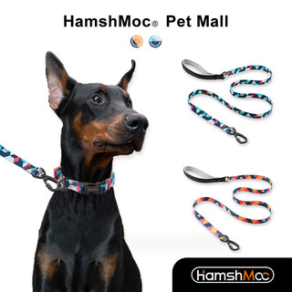 HamshMoc Dây Xích Chó  Tay Cầm Đệm Mềm Dây Dẫn Thú Cưng Nylon Chịu Lực Phản Quang Dây Xích Thú Cưng Cho Nhỏ Vừa Chó Lớn Đi Bộ Ngoài Trời