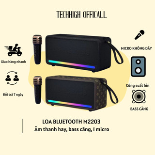 Loa Bluetooth Karaoke M2203 Nhỏ Gọn Tiện Lợi Hỗ trợ thẻ Micro SD Hàng Chính Hãng-REMI OFFICIAL