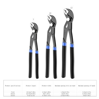 Kìm bơm nước khớp rãnh POP Kìm để sửa chữa gia đình 7 inch 10 inch 12 inch
