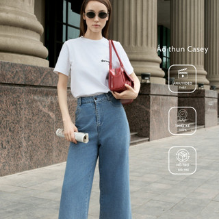 Áo thun Casey tay ngắn, nhiều màu, form vừa, chất cotton dày dặn | the tendy - natural & minimalist