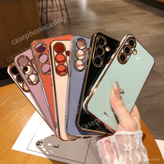 Ốp Lưng Cho Samsung Galaxy M15 M14 A06 A16 A26 A36 A56 A55 A35 A25 A15 4G 5G A05 A05S 2024 Ốp Điện Thoại 6D Khung Mạ Điện TPU Mềm Mạ Bóng Ốp Lưng