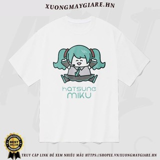 Áo thun Unisex VOCALOID Hatsune Miku Oversized 100% Cotton ngắn tay