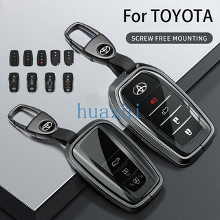 Hợp kim nhôm chìa khóa fob dành cho xe toyota chìa khóa vỏ có móc khóa phù hợp cho xe toyota chr prado camry avalon rav4 vios hilux fortuner corolla cross avalon prius innova