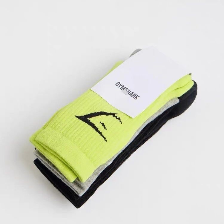 GYMSHARK Tất Cotton Cơ Cá Mập Thể Thao Tất Nam Nữ Thể Dục Vừa Vớ Chạy Bộ Nữ Vương Quốc Anh Tập Gymsh