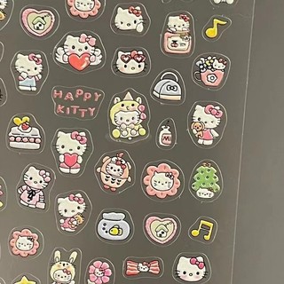 1 Tấm Dán Hellokitty Dễ Thương Dán Móng Tay Nghệ Thuật Dán Trong Suốt