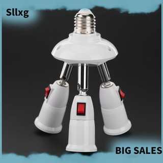 [Sllxg.vn] Bộ chia E27 3 / 4 đầu Đế đèn LED có thể điều chỉnh Ổ cắm chuyển đổi giá đỡ đèn LED