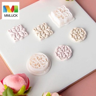 Mmluck Bông Tai Cắt Khuôn, Gốm Mềm 3D Đất Sét Cắt Khuôn, DIY Polymer Đất Sét Handmade Hình Cánh Hoa Cắt Chết Trang Sức Làm