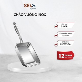 Chảo vuông inox 304 đúc 5 lớp seka sk6020 - hàng chính hãng