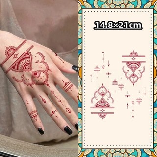 Hình xăm hoa văn hoàng hôn màu đỏ cô gái dễ thương hình xăm lưng hình xăm chống thấm nước kéo dài trong 7 ngày hình xăm giả tạm thời