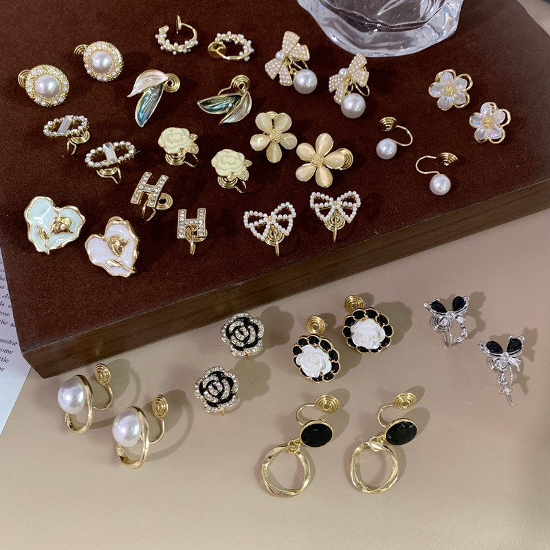 100 Phong Cách Kẹp Bông Tai Mới Không Xuyên Bông Tai Cho Nữ Hoa Thả Bông Tai Zircon Bông Tai Cho Trẻ Em Phụ Kiện Trang Sức