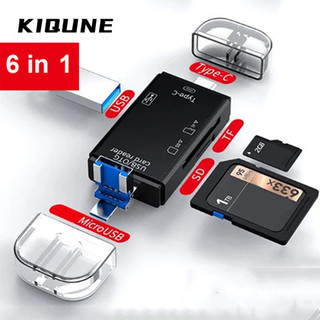 Đầu đọc thẻ TKSD KIQUNE6-in-1 hỗ trợ USB 2.0 mini USBOTG