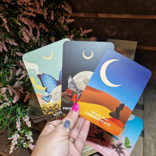 Moonology Messages Tarot 48Pcs Clear Printed Tarot Cards Oracle Deck