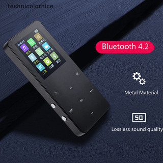 Technicolornice Máy nghe nhạc MP4 có loa tích hợp Trình phát Video phím cảm ứng Máy nghe nhạc Hifi kim loại 1,8 Inch Walkman TNE