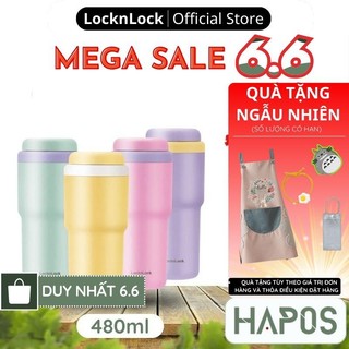 Ly giữ nhiệt Lock&Lock 480ml Chính hãng Inox 316L chống ăn mòn, nắp bật, miệng rộng LHC3292 -  HAPOS OFFICIAL