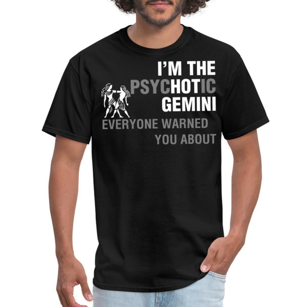 Áo thun nam Psychotic Gemini Zodiac Signs Hài hước